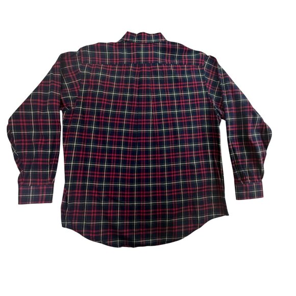 Brooks Brothers Mens Red & Navy Plaid Cotton Button-Up Casual Shirt Size L - Picture 2 of 8